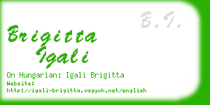 brigitta igali business card